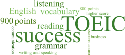 Image showing word cloud related to TOEIC
